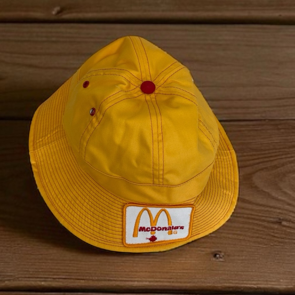 VTG Women McDonalds bucket hat patch logo small 21” New from 60s Made in Canada - Picture 1 of 13